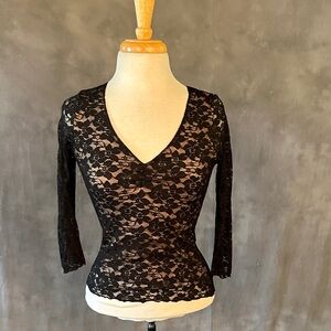 Elegant Black Lace Top